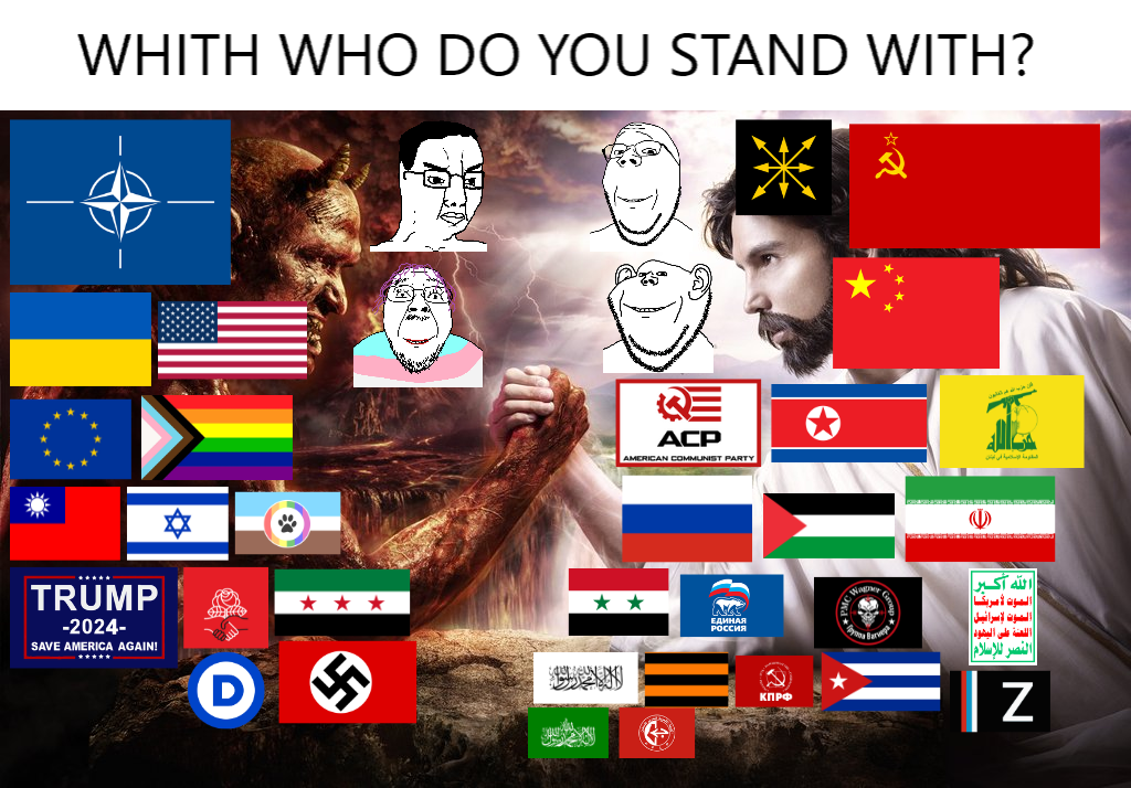 donald trump, bernd, chudjak, gapejak, impish soyak ears, wholesome soyjak, american communist party, arm, china, chud