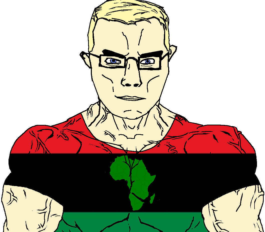 chudjak, chudjak front, muscular chud, aryan, a10 eyes, africa, african aryan, african union, blonde hair, blue eyes