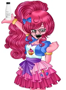 pinkie pie, soyak, soyak (crazed), animal, anime, anime female, crazed, drink, female, glasses