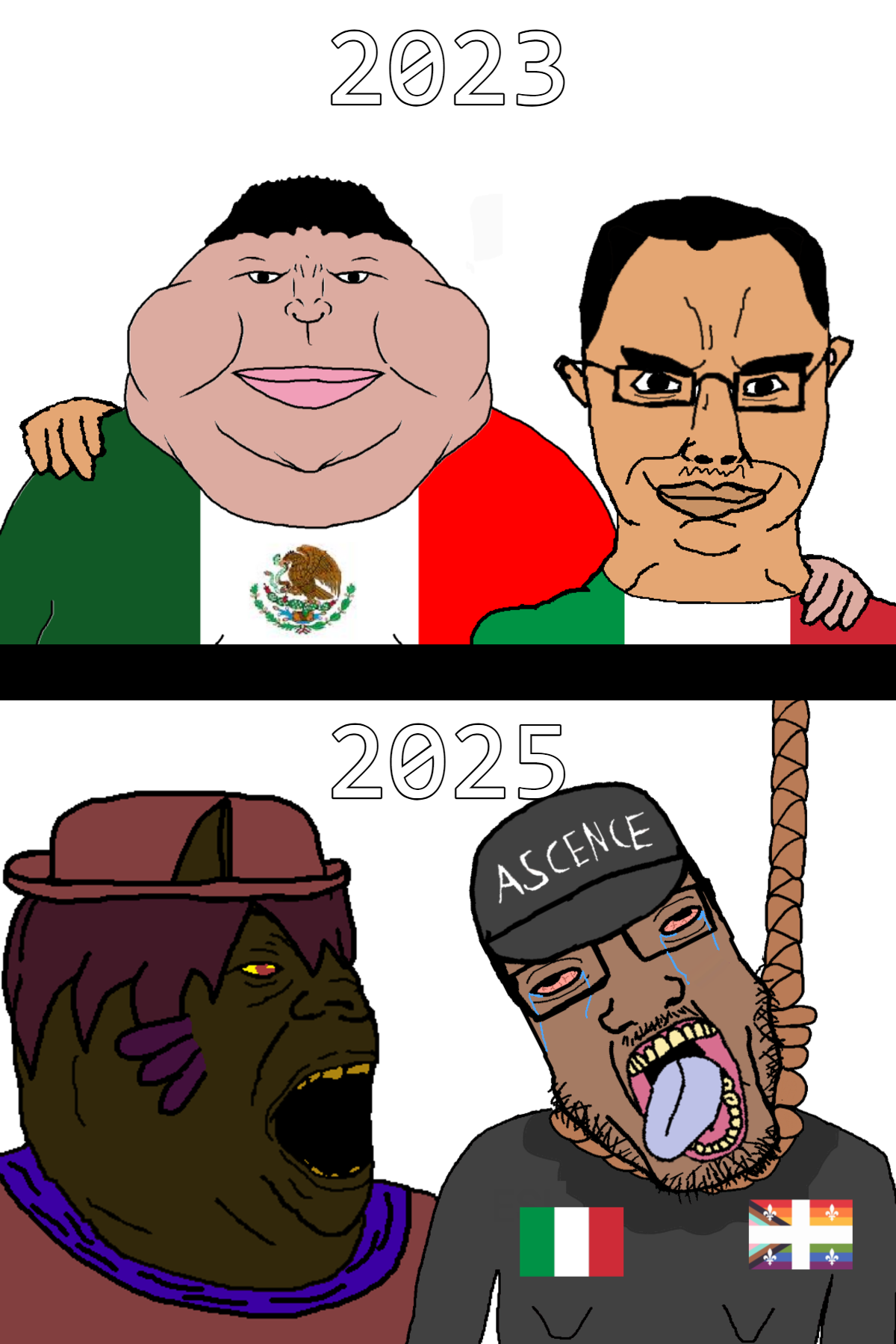 esl fnf pedo, alicia, chudjak, markiplier soyjak, meximutt, alicia side, chudjak front, chudplier, meximutt front2, esl pedo league