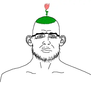 unknown, closed mouth, flower, looking at you, plant, scar, serious, stitches, white background