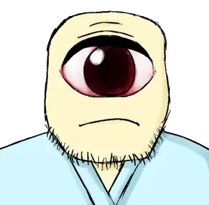 markiplier soyjak, neutralplier, art, closed mouth, clothes, cyclops, drawfag, drawing, neutral, request