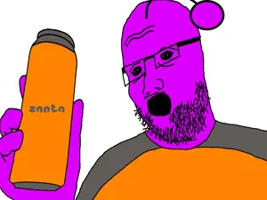 unknown, alien, antenna, beard, black eyes, bottle, glasses, hands, holding object, mustache