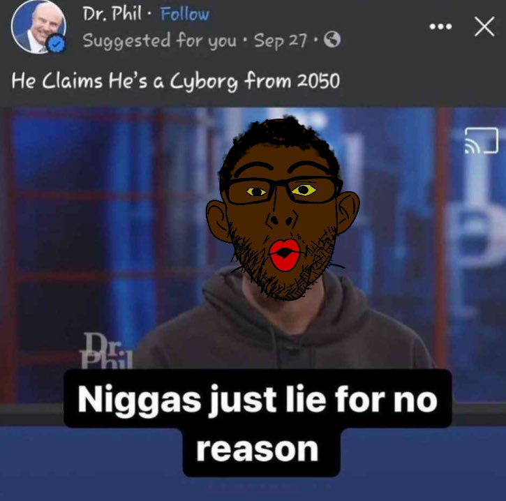 nojak, cyborg from 2050, 2050, black skin, cyborg, dr. phil, ear, facebook, glasses, hair