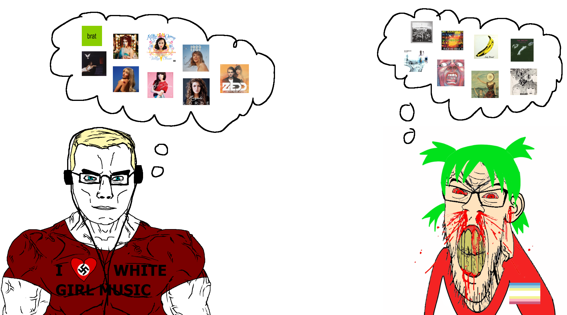 chudjak, feraljak, chudjak front, muscular chud, aryan, /mu/, 4chan, a10 eyes, album cover, angry