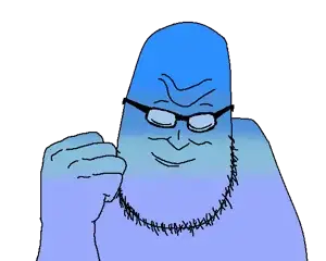 syndrome, syndromejak, bald, black glasses, blue skin, calm, closed eyes, closed mouth, evil, eyeglasses