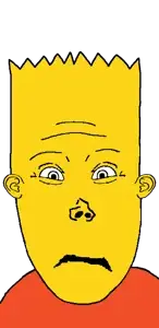 bart simpson, unknown, vlodson, neutralvlod, closed mouth, ear, eyes, human, male, the simpsons