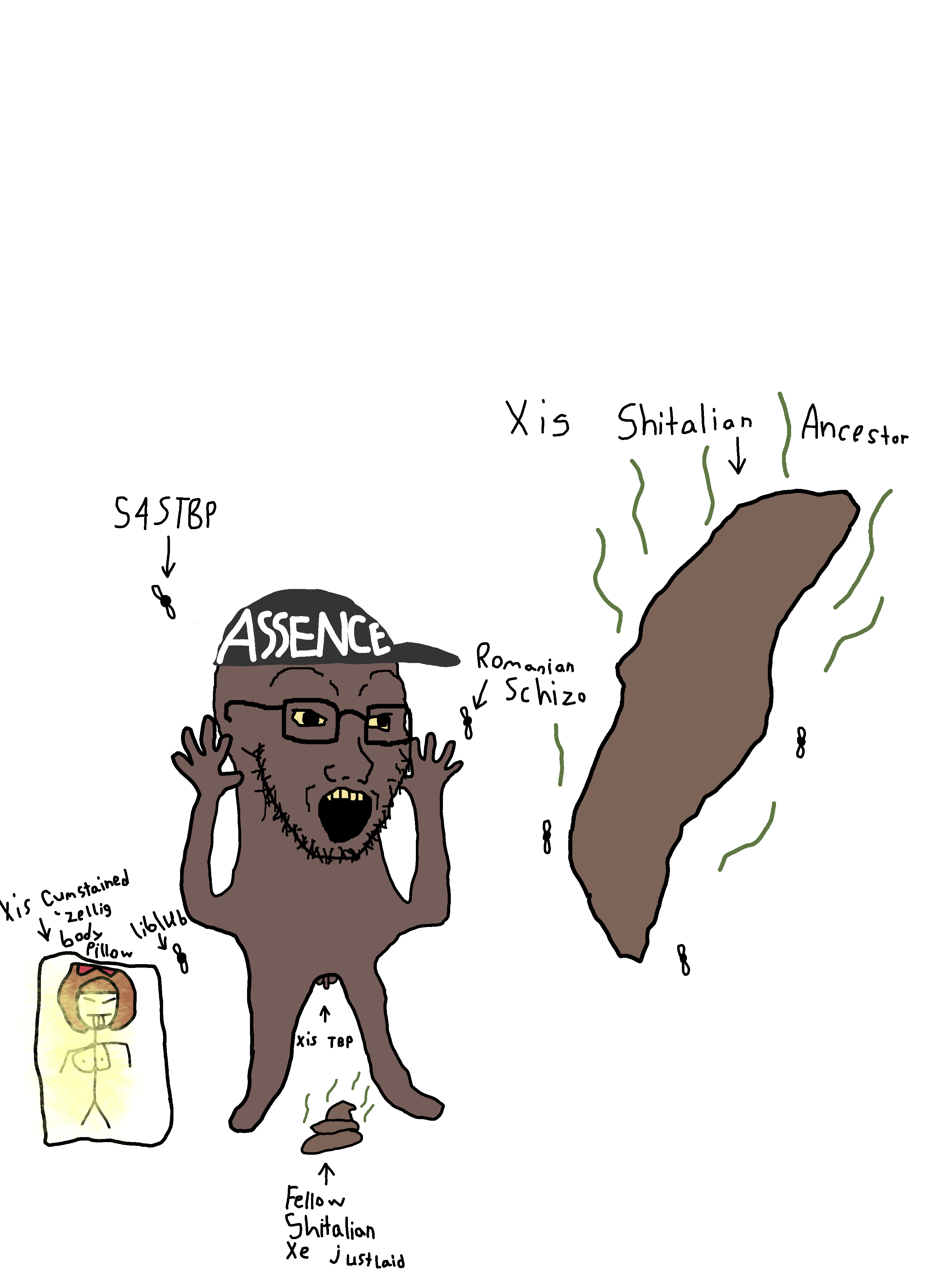 mymy schoppenboer, excited soyjak, soyak, fusionjaks, animal, black skin, body pillow, brown skin, bug, bugs