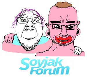 bernd, chudjak, trios & duos, 2soyjaks, beard, big lips, ear, earring, friendship, glasses