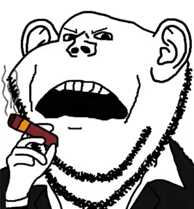 impish soyak ears, ai voice, angry, animated, artificial intelligence, bald, beard, brimstone, cigar, clothes