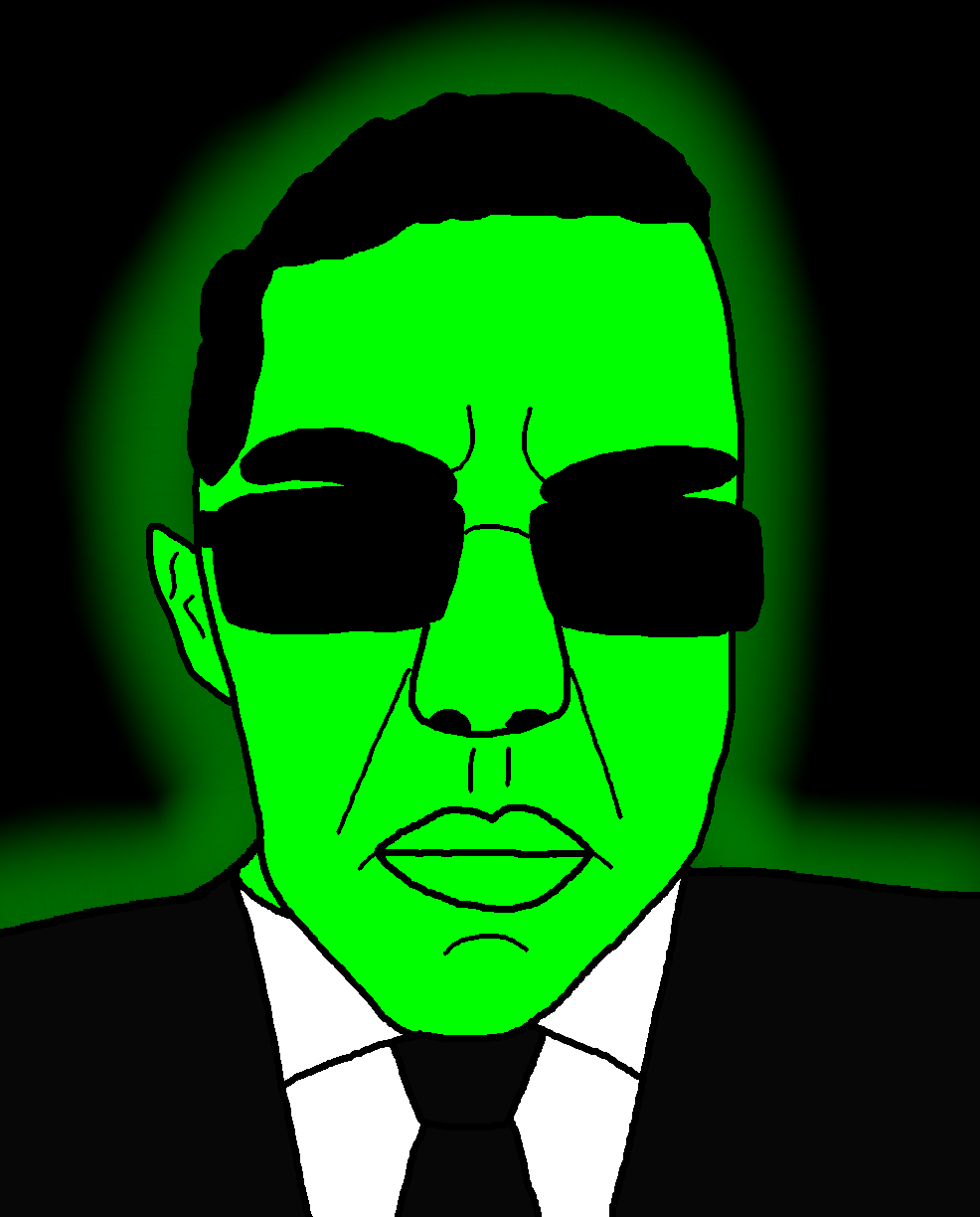 chudjak, patrick, glowie, black background, black jacket, central intelligence agency, cia nigger, clothes, glasses, glowing