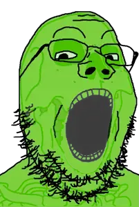gapejak, bald, glowing, green eyes, green skin, looking at you, radioactive, skeleton, stubble, transparent background