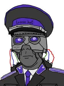chudjak, kuzjak, chuzjak, cap, clothes, collar tabs, cyborg, dead, gray skin, hat
