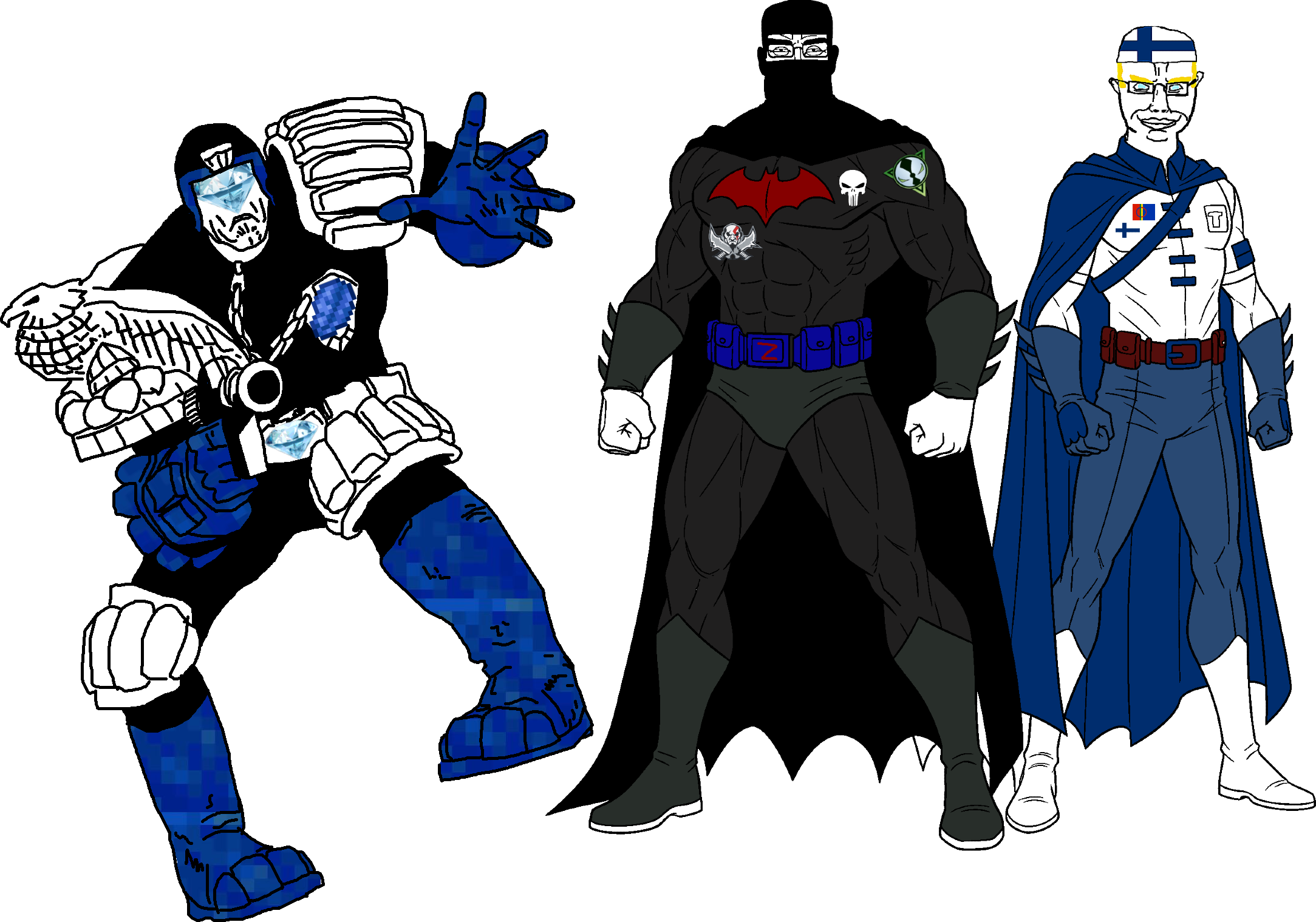kratos, chudjak, chudjak front, perceptive chud, 3soyjaks, arabic text, balaclava, bat, blonde hair, blue eyes