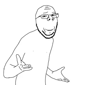 gapejak, wholesome soyjak, body language, happy, looking at you, smile, soyjak