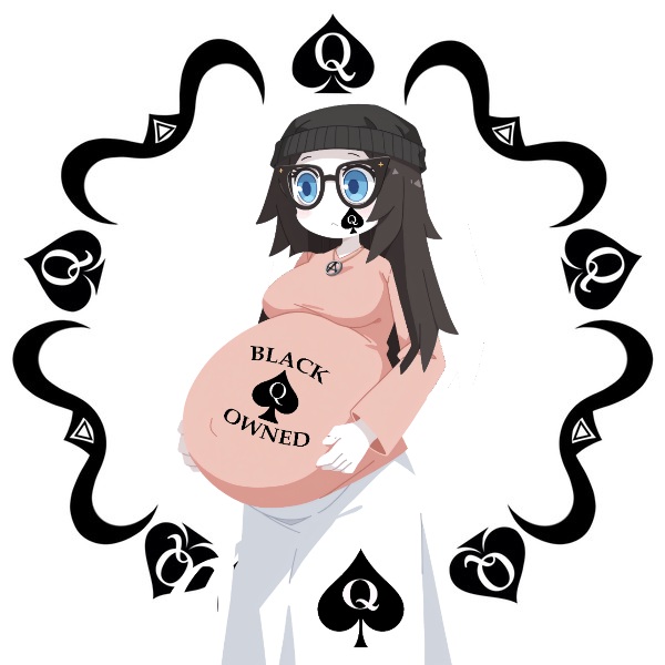 soytan, beanie, belly, blacked, blue eyes, chibi, closed mouth, clothes, glasses, hair
