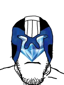 markiplier soyjak, neutralplier, 1soyjak, closed mouth, clothes, diamond, front view, gem, hat, helmet