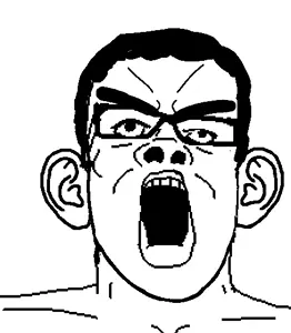 a24 slowburn soyjak, chudjak, chud, ear, hair, no beard