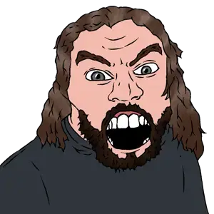 feraljak, beard, eyebrows, gums, hair, jacksepticeye, looking at you, no glasses, nose, open mouth
