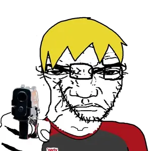 nate higgers, soyak, natejak, punisher face, glasses, gun, holding gun, holding object, soy, soyteen