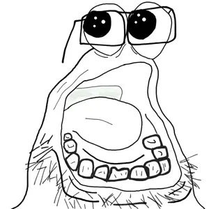 droolson, beard, gem, looking at you, mouth, open, teeth
