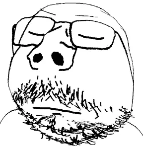 gapejak, giblets, scholar, angry, beard, closed eyes, closed mouth, frustrated, glasses