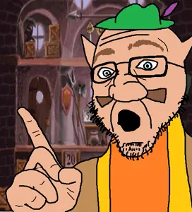 gunsjak, bald, blue eyes, clothes, ear, finger, glasses, hands, hat, morshu