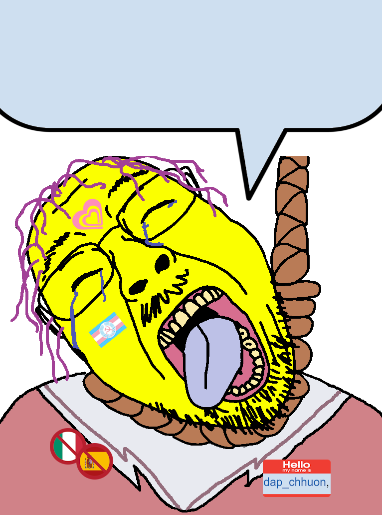 bernd, ack, anime, closed eyes, communism, girllover symbol, hanging, minor attracted person, mustache, name tag