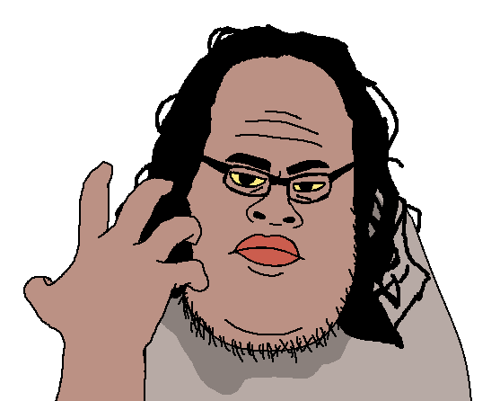 skajyosjak, syndromejak, down syndromejak, chin, double chin, gray shirt, hair, hands, lips, long hair