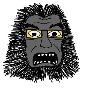 soydoz, glasses, open mouth, soot colors, soyjak, soyjak party, soot
