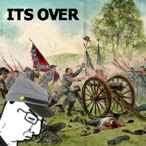 chudjak, its over, civil war, closed eyes, clothes, confederate, crying, gettysburg, glasses, hat