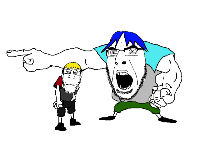 nate higgers, cobson, markiplier soyjak, neutralplier, natejak, /soy2/, 2soyjaks, black glasses, black pants, black shoes
