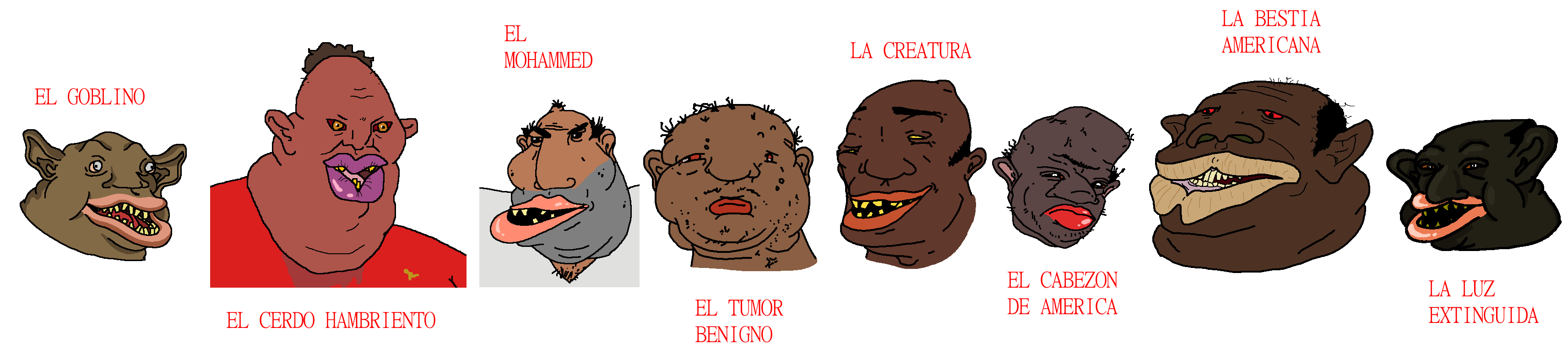 classic amerimutt, amerimutt, amerimutt, euromutt & asiamutt variants, animal, balding, black skin, brown skin, ear, el cabezon de america, el cerdo hambriento