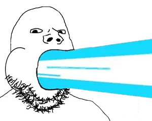 gapejak, blowjob gapejak, glasses, laser, looking at you, no eyebrows, nose, soyjak, stubble, transparent background