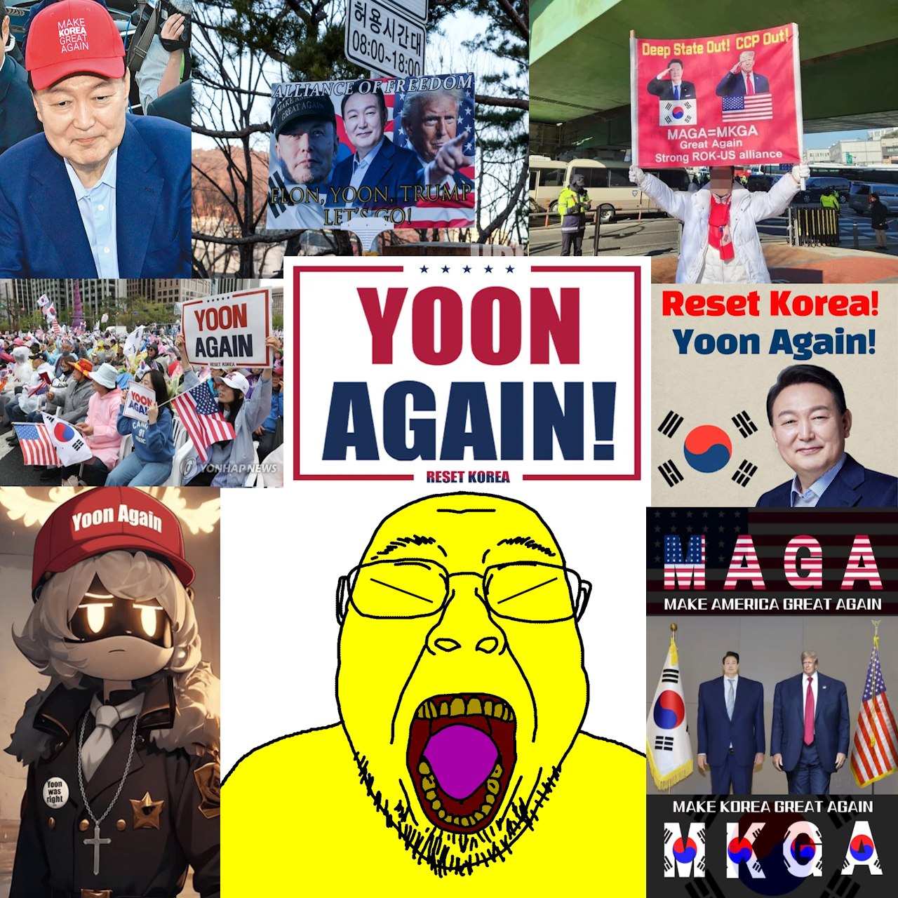 conservativewaluigi, donald trump, n (murder drones), bernd, asian, beard, buff, chinese communist party, ching chong, clothes