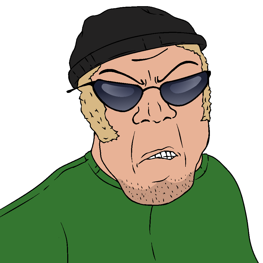feraljak, accessory, angry, beanie, beard, blonde hair, closed mouth, clothes, enemy, full head