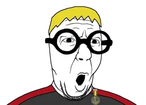 nate higgers, slatejak, natejak, badge, bald, blonde hair, clothes, glasses, hair, open mouth