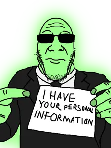 markiplier soyjak, nuplier, glowie, black jacket, central intelligence agency, closed mouth, clothes, federal bureau of investigation, forehead lines, front view