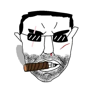 chudjak, pol face, angry, blood, cigar, glasses, scar, smoking, stubble, sunglasses