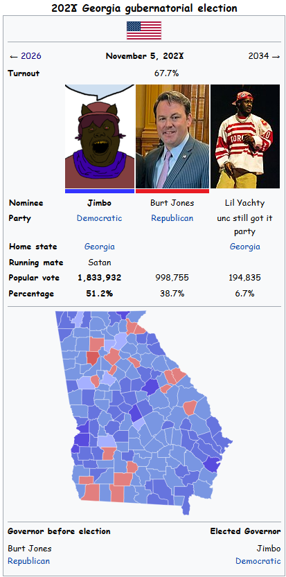 alicia, brown skin, burt jones, democrat, democratic party, election, georgia, governor, jimbrap, jimbraphog