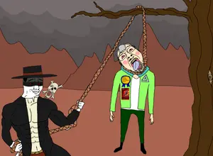 caleb monolith_productions blood_(game) lynching videogame video_game variant;chudjak variant;bernd subvariant;tranny_hanging_from_tree ultrakill hakita tranny award rope noose background.png