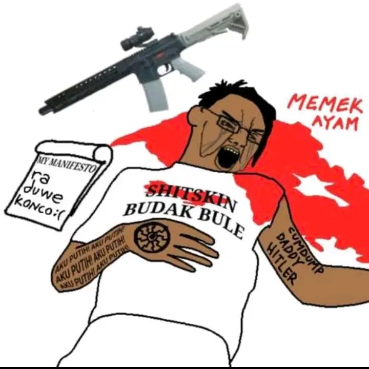 chudjak, angry, blood, bomber, bombing, branigger, brown skin, clothes, gun, hair