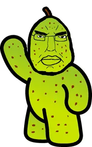 chudjak, pol face, chudsey pear, food, fruit, gradient, green skin, pear, waving