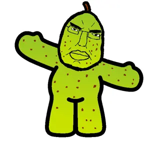 chudjak, pol face, chudsey pear, food, fruit, gradient, green skin, hug, pear
