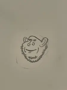 impish, impish soyak ears, bald, ear, imp, smile, stubble