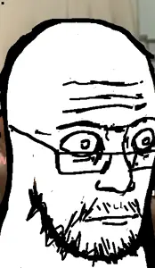 unknown, catholic, closed mouth, faith&reason, glasses, irl background, open eyes, this guy is 42 irl im not joking, traced, unibrow