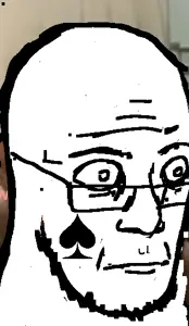 unknown, catholic, closed mouth, faith&reason, glasses, irl background, open eyes, spade, this guy is 42 irl im not joking, traced
