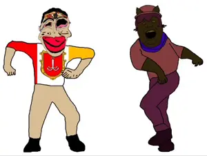 2 retards dancing.gif