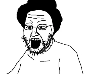 unknown, clothes, glasses, hat, open mouth, soyjak, stubble, thumbnail, top hat, xplodin apple