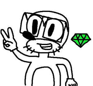 sonic the hedgehog, sonicson, emerald, glasses, sega, smile, soyjak, stubble, video game, sonic the hedgehog